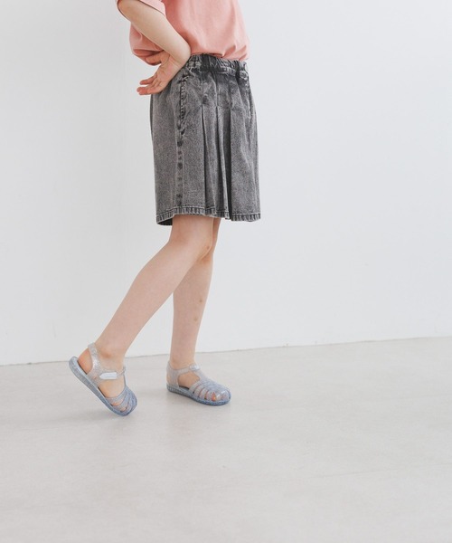 BAYFLOW（ベイフロー）の「デニムプリーツキュロット（KIDS）（デニムパンツ・キッズ・ブラック系/ブルー系・110cm/120cm/130cm/140cm/150cm）」の12枚目の写真