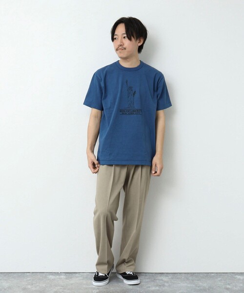 NOLLEY'S goodman（ノーリーズグッドマン）の「SON OF LIBERTY フロントプリントTシャツ（Tシャツ/カットソー・メンズ・グレイッシュベージュ/チャコールグレー/ホワイト/ロイヤルブルー・S/M/L）」の18枚目の写真