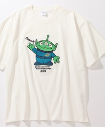 【Disney/ディズニー】【PIXAR/ピクサー】アートワークデザイン サガラ刺繍 半袖 オーバーサイズ Tシャツ