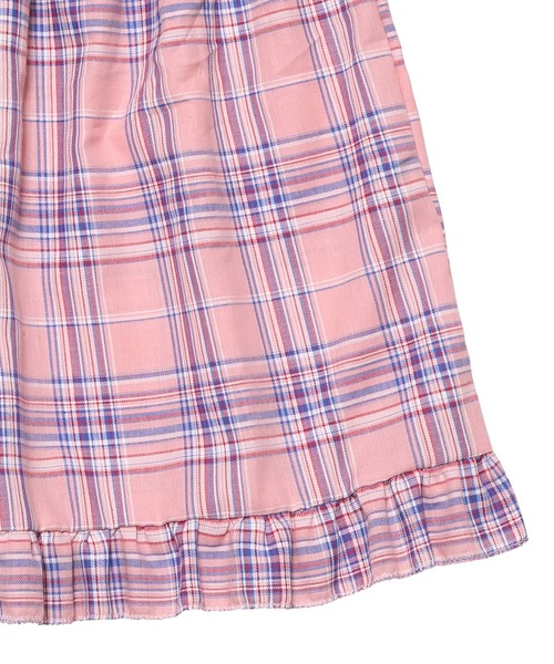 PUNYUS（プニュズ）の「チェックフリルティアードロングスカート（パステルカラー）（スカート・レディース・パープル/イエロー/ピンク/ブルー・1/2/3/4）」の10枚目の写真