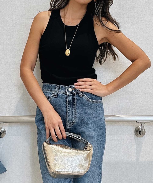 esutoreja(エストレジャ)の「カップタンクトップ(タンクトップ・レディース・ブラック/ベージュ/モカ/アイボリー・FREE)」の3枚目の写真