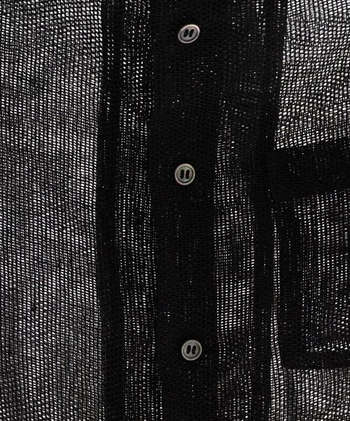 トップス Allege Linen Mesh Shirt BLACK ALLEGE（アレッジ）の「【ALLEGE】Linen Mesh Shirt（シャツ