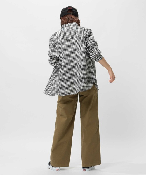 BACK NUMBER(バックナンバー)の「【BACK NUMBER】ライトポプリン長袖チェックシャツ(シャツ/ブラウス・レディース・ホワイト×ブラック/ホワイト×ネイビー・L/S/M/XL)」の4枚目の写真