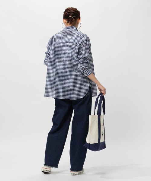 BACK NUMBER(バックナンバー)の「【BACK NUMBER】ライトポプリン長袖チェックシャツ(シャツ/ブラウス・レディース・ホワイト×ブラック/ホワイト×ネイビー・L/S/M/XL)」の8枚目の写真