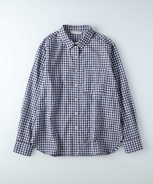 BACK NUMBER(バックナンバー)の「【BACK NUMBER】ライトポプリン長袖チェックシャツ(シャツ/ブラウス・レディース・ホワイト×ブラック/ホワイト×ネイビー・L/S/M/XL)」の11枚目の写真