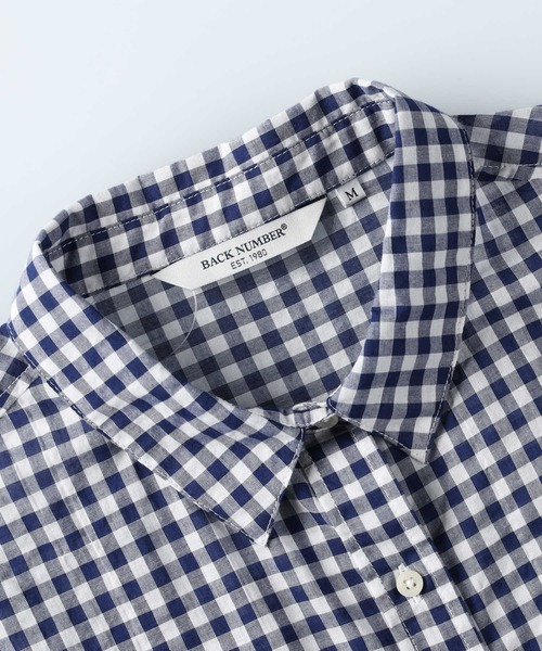 BACK NUMBER(バックナンバー)の「【BACK NUMBER】ライトポプリン長袖チェックシャツ(シャツ/ブラウス・レディース・ホワイト×ブラック/ホワイト×ネイビー・L/S/M/XL)」の13枚目の写真