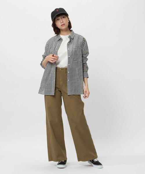 BACK NUMBER(バックナンバー)の「【BACK NUMBER】ライトポプリン長袖チェックシャツ(シャツ/ブラウス・レディース・ホワイト×ブラック/ホワイト×ネイビー・L/S/M/XL)」の18枚目の写真