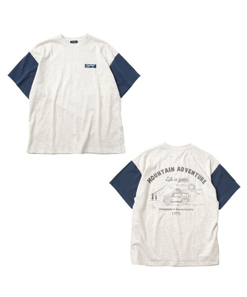 PEN FIELD(ペンフィールド)の「【Penfield】【防汚加工】バイカラーバックプリント半袖Tシャツ(Tシャツ/カットソー・キッズ・オートミール/ネイビー・170cm/160cm/150cm/140cm)」の11枚目の写真