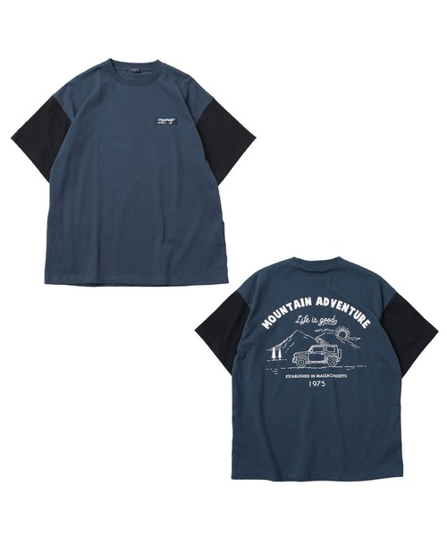 PEN FIELD(ペンフィールド)の「【Penfield】【防汚加工】バイカラーバックプリント半袖Tシャツ(Tシャツ/カットソー・キッズ・オートミール/ネイビー・170cm/160cm/150cm/140cm)」の12枚目の写真
