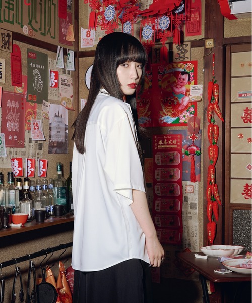 Ellno Loset（エルノロゼット）の「ドラゴンチャイナシャツ（シャツ/ブラウス・メンズ・ブラック/オフホワイト・MEDIUM/LARGE/SMALL）」の21枚目の写真