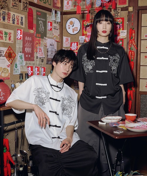 ドラゴンチャイナシャツ（シャツ/ブラウス）｜Ellno Loset（エルノ