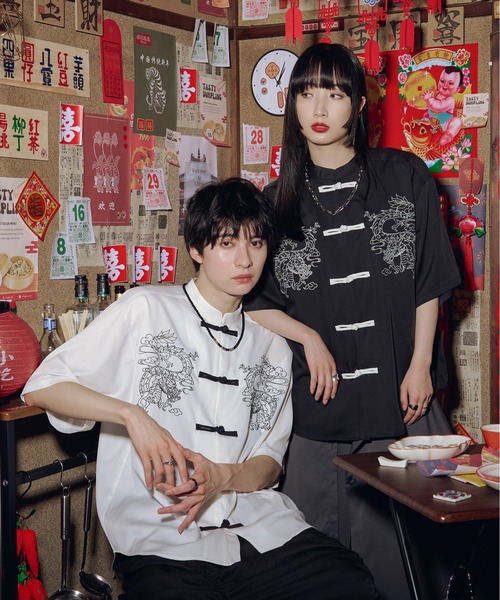 ドラゴンチャイナシャツ（シャツ/ブラウス）｜Ellno Loset（エルノ