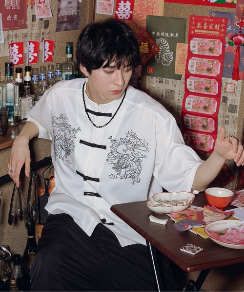 ドラゴンチャイナシャツ（シャツ/ブラウス）｜Ellno Loset（エルノ