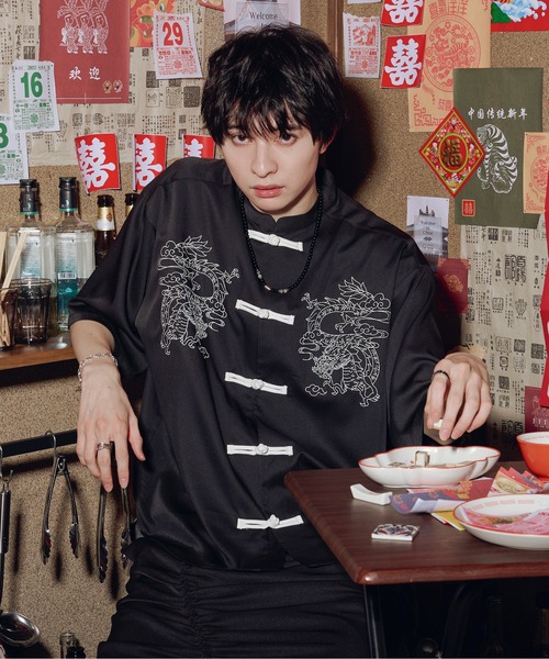 ドラゴンチャイナシャツ（シャツ/ブラウス）｜Ellno Loset（エルノ