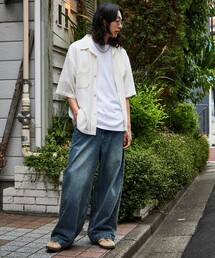 FREAK'S STORE | FREAK’S STORE/フリークスストア レース編みオープンカラーシャツ/リラックス(シャツ/ブラウス)