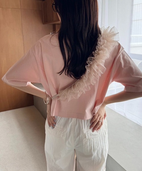 one after another NICE CLAUP（ワンアフターアナザーナイスクラップ）の「【teddy bear コラボ商品】くまちゃん刺しゅうポロシャツ（ポロシャツ・レディース・ピンク/ホワイト/ブラック・FREE）」の16枚目の写真