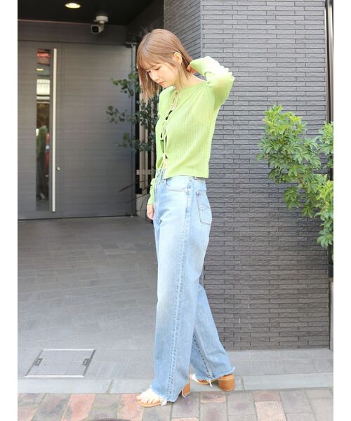 Ungrid(アングリッド)の「2Wayリボンニットカーデ(カーディガン/ボレロ・レディース・アイボリー/ブラック/グリーン系その他・FREE)」の19枚目の写真