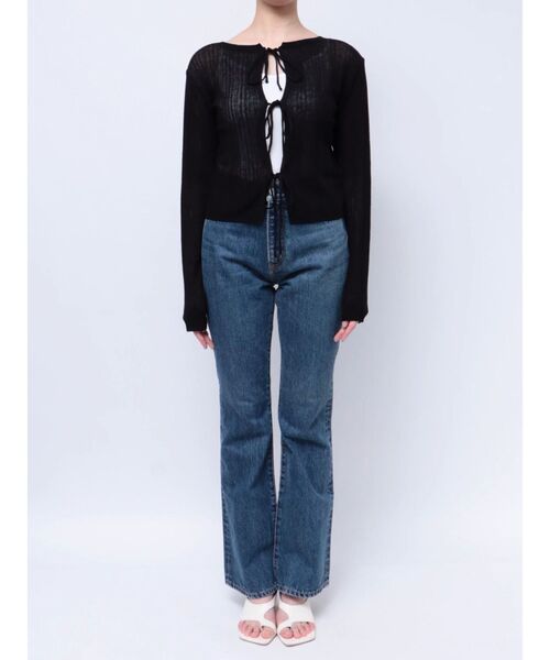 Ungrid(アングリッド)の「2Wayリボンニットカーデ(カーディガン/ボレロ・レディース・アイボリー/ブラック/グリーン系その他・FREE)」の11枚目の写真