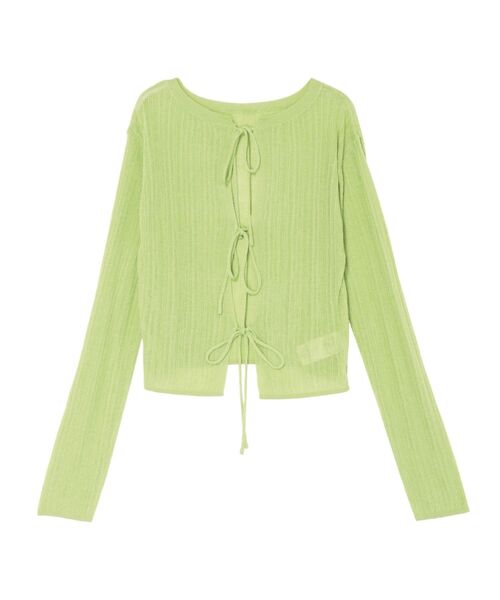 Ungrid(アングリッド)の「2Wayリボンニットカーデ(カーディガン/ボレロ・レディース・アイボリー/ブラック/グリーン系その他・FREE)」の9枚目の写真