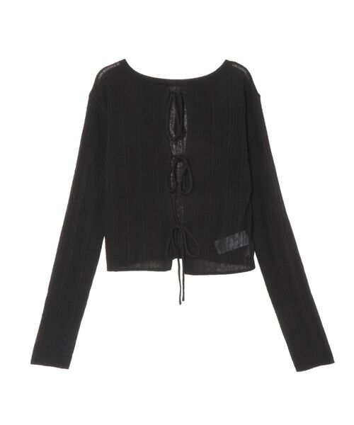 Ungrid(アングリッド)の「2Wayリボンニットカーデ(カーディガン/ボレロ・レディース・アイボリー/ブラック/グリーン系その他・FREE)」の10枚目の写真