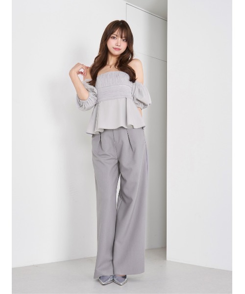 チュールドッキングオフショルブラウス（シャツ/ブラウス）｜Darich