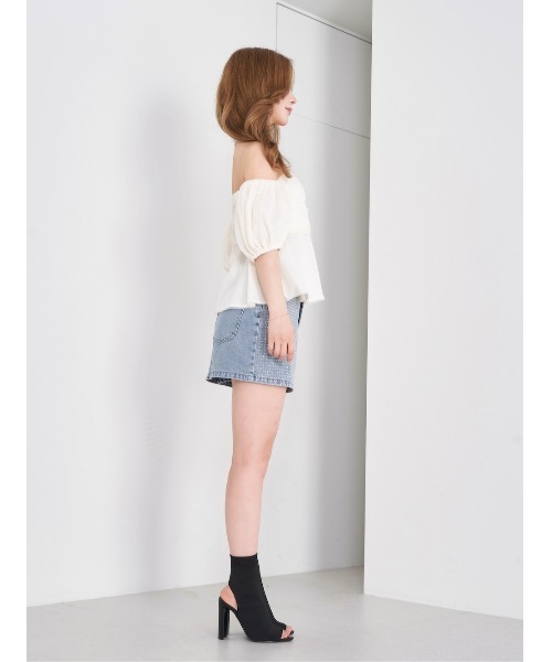 チュールドッキングオフショルブラウス（シャツ/ブラウス）｜Darich