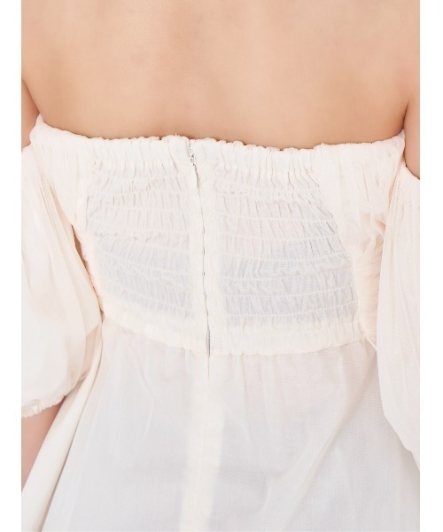 チュールドッキングオフショルブラウス（シャツ/ブラウス）｜Darich