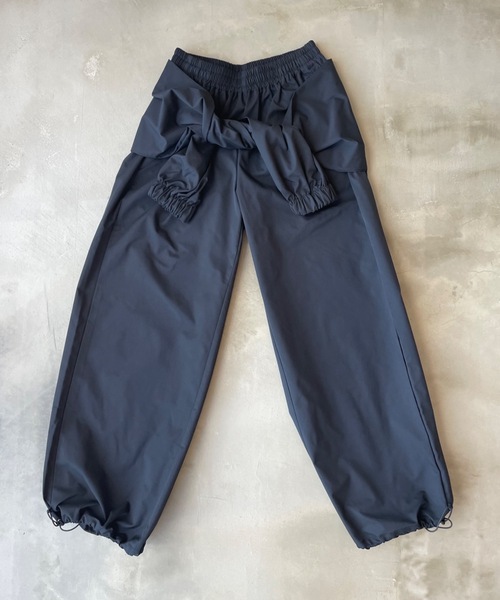 SHAGGIE（シャギー）の「【ウエスト巻き取り外し可能】ナイロンジョガーワークパンツ（その他パンツ・レディース・ブラック/ベージュ・FREE）」の8枚目の写真