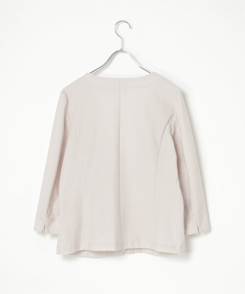 IKKA LOUNGE（イッカラウンジ）の「【洗濯機で洗える／セットアップ対応】GOKU楽ツイルストレッチジャケット（テーラードジャケット・レディース・ネイビー/ライトグレー・M/L/S）」の18枚目の写真