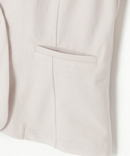 IKKA LOUNGE（イッカラウンジ）の「【洗濯機で洗える／セットアップ対応】GOKU楽ツイルストレッチジャケット（テーラードジャケット・レディース・ネイビー/ライトグレー・M/L/S）」の4枚目の写真