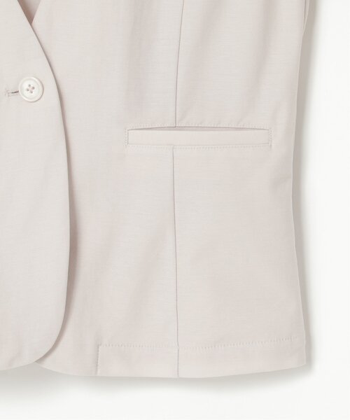 IKKA LOUNGE（イッカラウンジ）の「【洗濯機で洗える／セットアップ対応】GOKU楽ツイルストレッチジャケット（テーラードジャケット・レディース・ネイビー/ライトグレー・M/L/S）」の5枚目の写真
