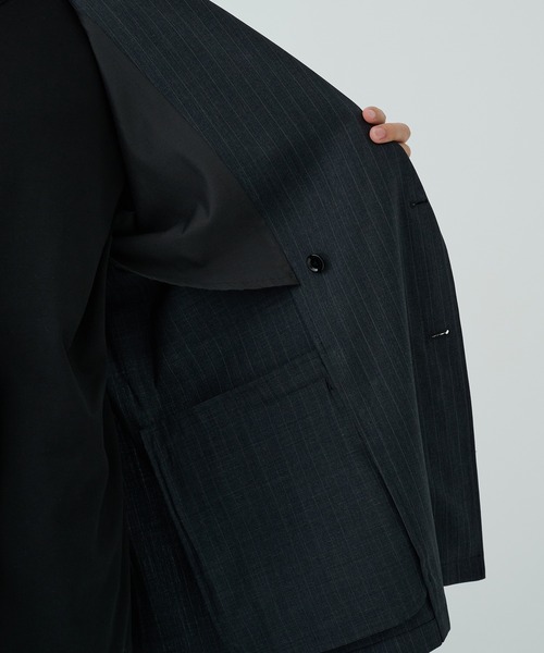 美品✨Soe ソーイ/リバーシブル　テーラードジャケット Mサイズ　黒 STUDIOUS別注 JKT（テーラードジャケット）｜soe（ソーイ）の