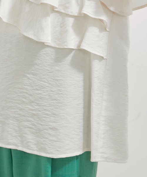 VIS（ビス）の「フリルティアードブラウス（シャツ/ブラウス・レディース・ブラック/オフホワイト/ブラウン系その他・FREE）」の17枚目の写真