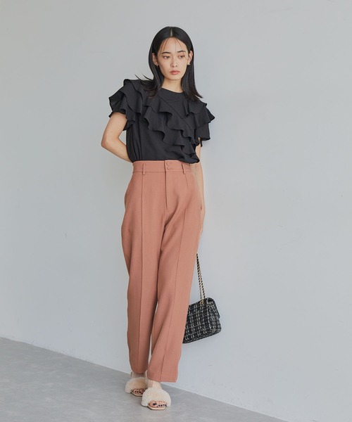 VIS（ビス）の「フリルティアードブラウス（シャツ/ブラウス・レディース・ブラック/オフホワイト/ブラウン系その他・FREE）」の9枚目の写真