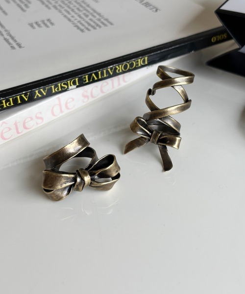 LOVE BY e.m. （ラブバイイーエム）の「リボンレースアップリング/レディース/バレエコア（リング・レディース・シルバー/ブラック/ゴールド/ピンク系その他/アンティークシルバー/アンティークゴールド・LL/L/M）」の10枚目の写真