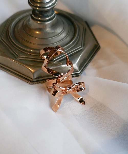 LOVE BY e.m. （ラブバイイーエム）の「リボンレースアップリング/レディース/バレエコア（リング・レディース・シルバー/ブラック/ゴールド/ピンク系その他/アンティークシルバー/アンティークゴールド・LL/L/M）」の12枚目の写真