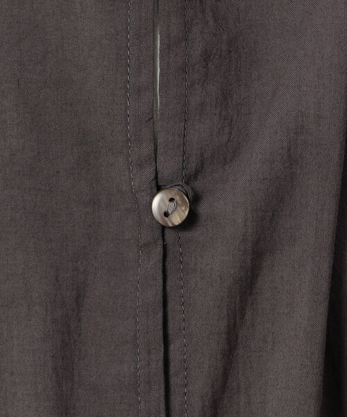 ONIGIRI（オニギリ）の「【 速乾 】綿100％ バンドカラー　ボリュームスリーブ シャツワンピース（シャツワンピース・レディース・マスタード/ブラウン/オフホワイト・FREE）」の11枚目の写真