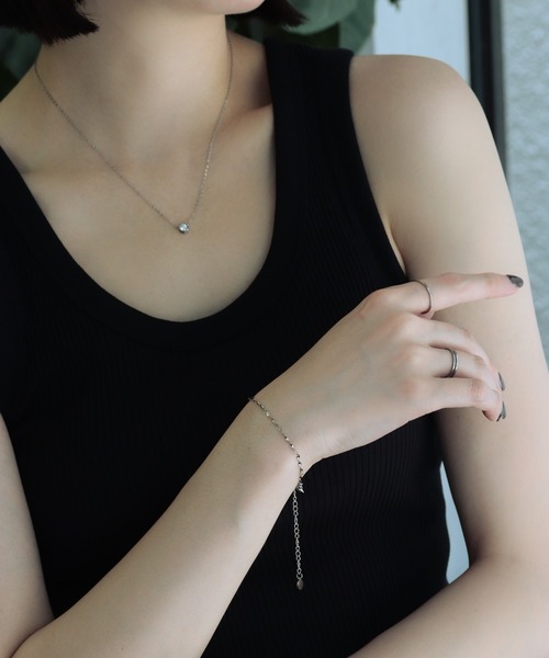 nach シカデザイン リング　美品♡ リング サージカルステンレス製 ダイヤモンド ツートンカラー