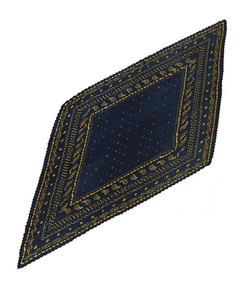 Settimissimo（セッティミッシモ）の「ペイズリー柄 プリーツ スカーフ（ストール/ショール・レディース・ネイビー/ホワイト・FREE）」の11枚目の写真