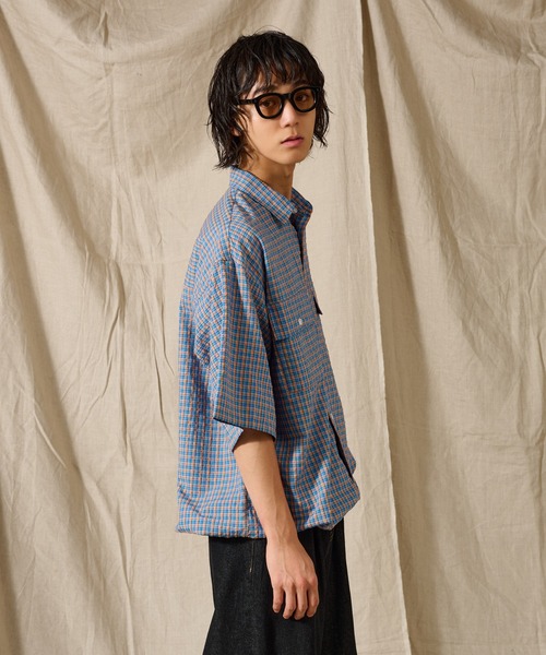 SEERSUCKER CHECKED SHIRT / シアサッカーチェックシャツ