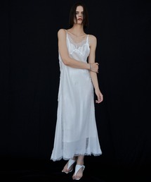 LACE TRIMMED CAMISOLE DRESS/レーストリムドキャミソールドレス