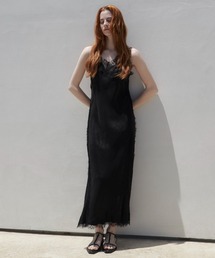LACE TRIMMED CAMISOLE DRESS/レーストリムドキャミソールドレス