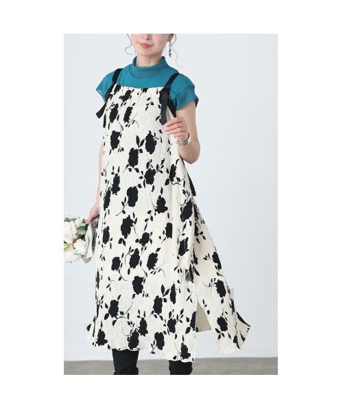 Sawa a la mode(サワアラモード)の「バックリボン花ワンピース(ワンピース・レディース・ベージュ/ブラック・FREE)」の20枚目の写真