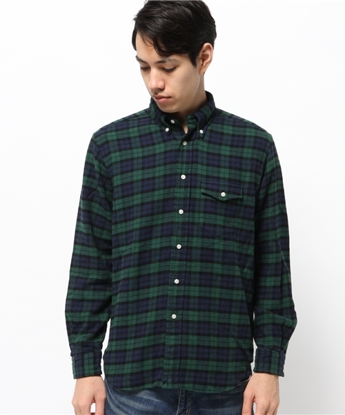 SHIPS（シップス）の「SA: 【アメリカ製】 フランネル/タータンチェック ボタンダウン シャツ（シャツ/ブラウス・メンズ・ダークブルー/ネイビー/レッド/カーキ・LARGE/MEDIUM/SMALL/X-LARGE/X-SMALL）」の5枚目の写真