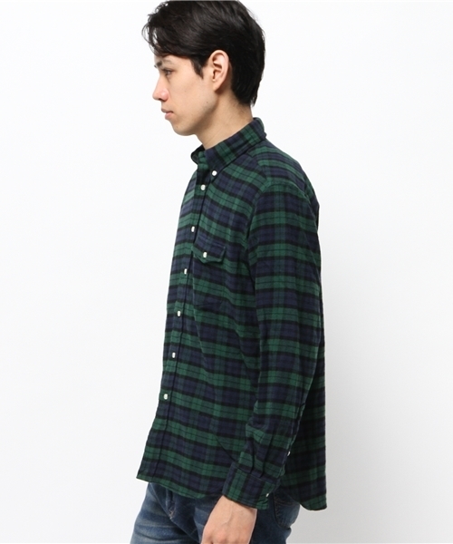 SHIPS（シップス）の「SA: 【アメリカ製】 フランネル/タータンチェック ボタンダウン シャツ（シャツ/ブラウス・メンズ・ダークブルー/ネイビー/レッド/カーキ・LARGE/MEDIUM/SMALL/X-LARGE/X-SMALL）」の6枚目の写真