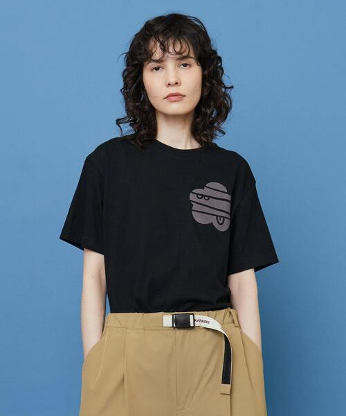 FRAPBOIS（フラボア）の「パーキーT（Tシャツ/カットソー・レディース・ブラック/ホワイト/ブルー・1/2）」の3枚目の写真