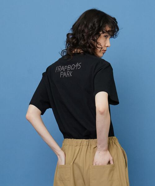 FRAPBOIS（フラボア）の「パーキーT（Tシャツ/カットソー・レディース・ブラック/ホワイト/ブルー・1/2）」の12枚目の写真