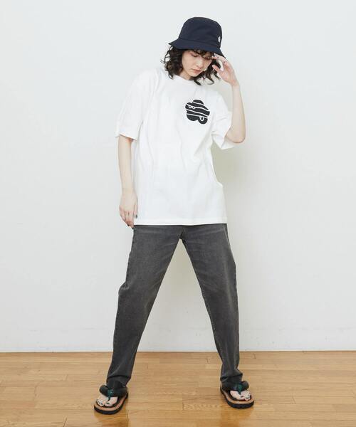 FRAPBOIS（フラボア）の「パーキーT（Tシャツ/カットソー・レディース・ブラック/ホワイト/ブルー・1/2）」の14枚目の写真