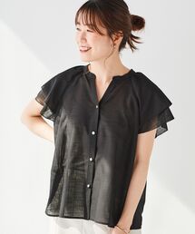 le.coeur blanc | シアースラブVネックブラウス(シャツ/ブラウス)