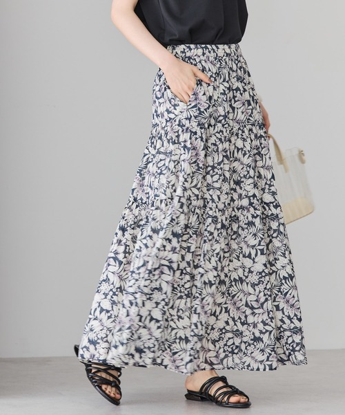 AMERICAN HOLIC（アメリカンホリック）の「インドコットンティアードボイルスカート（スカート・レディース・ブラック/その他14・L/M）」の2枚目の写真